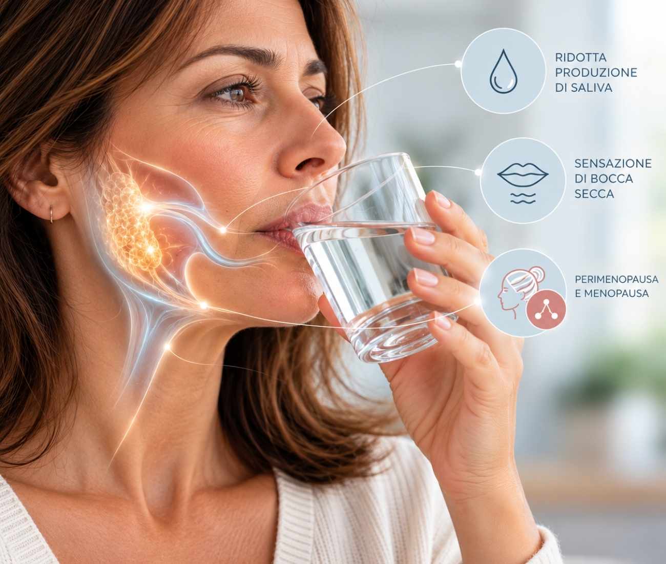 Menopausa e salute orale: bocca secca, gengive e sintomi